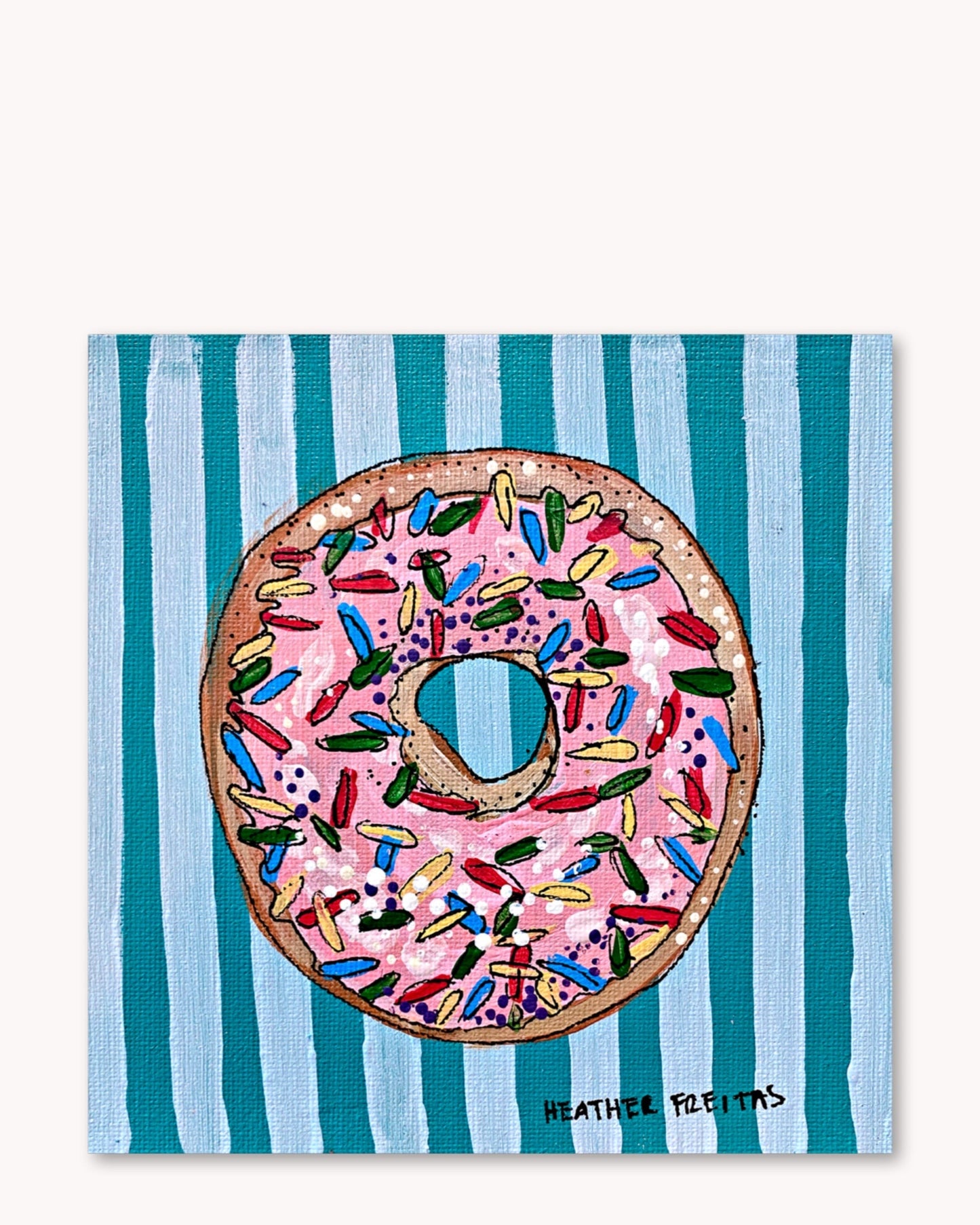 Pink Donut ( Original Painting ) Heather Freitas
