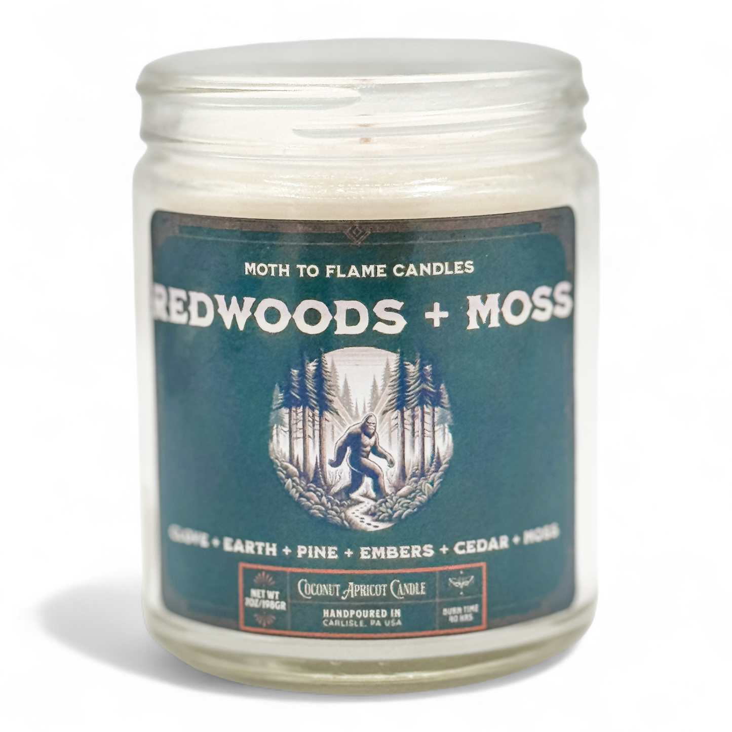 Redwoods + Moss - 7 oz Candle Moth to Flame Candles