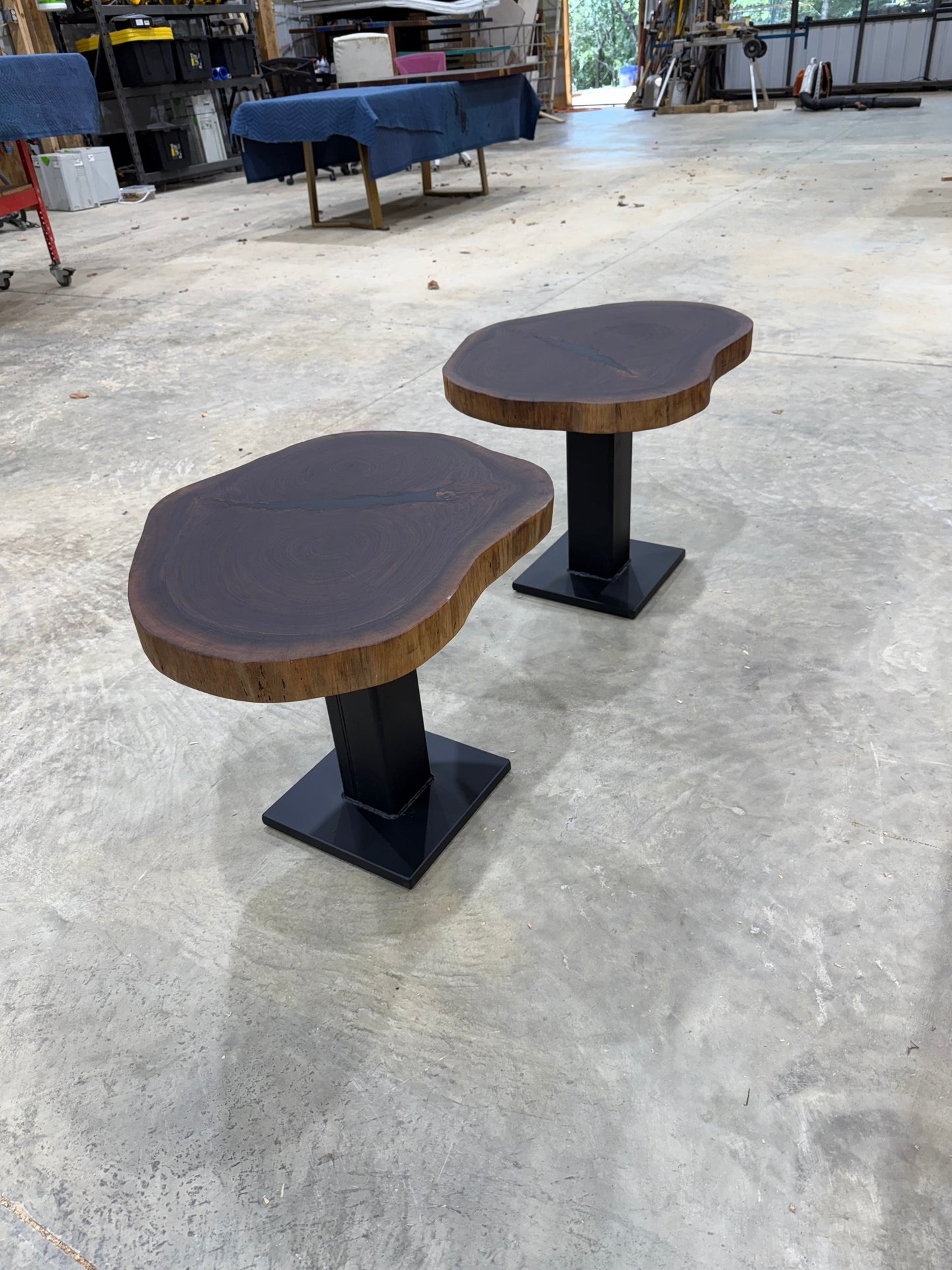 Walnut Cookie Side Tables