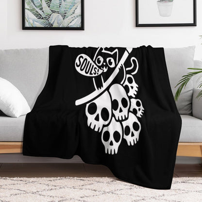Cat Got Your Soul II Throw Blanket