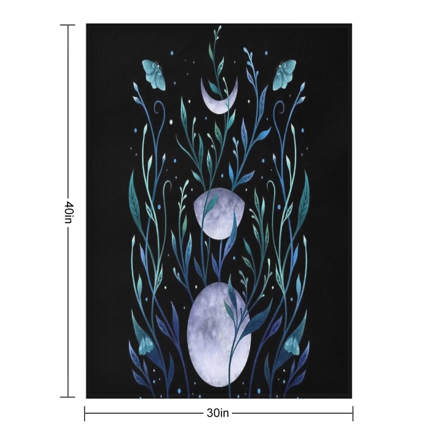 Phase & Grow - Teal Throw Blanket