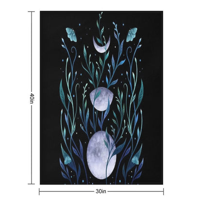 Phase & Grow - Teal Throw Blanket