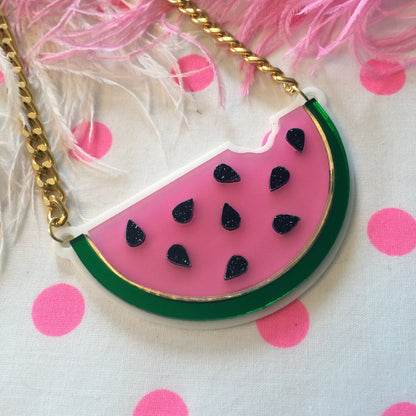 Watermelon Slice Acrylic Statement Necklace Quirks!