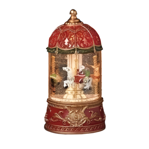 9" Musical LED Santa Carousel Swirl Quirks!