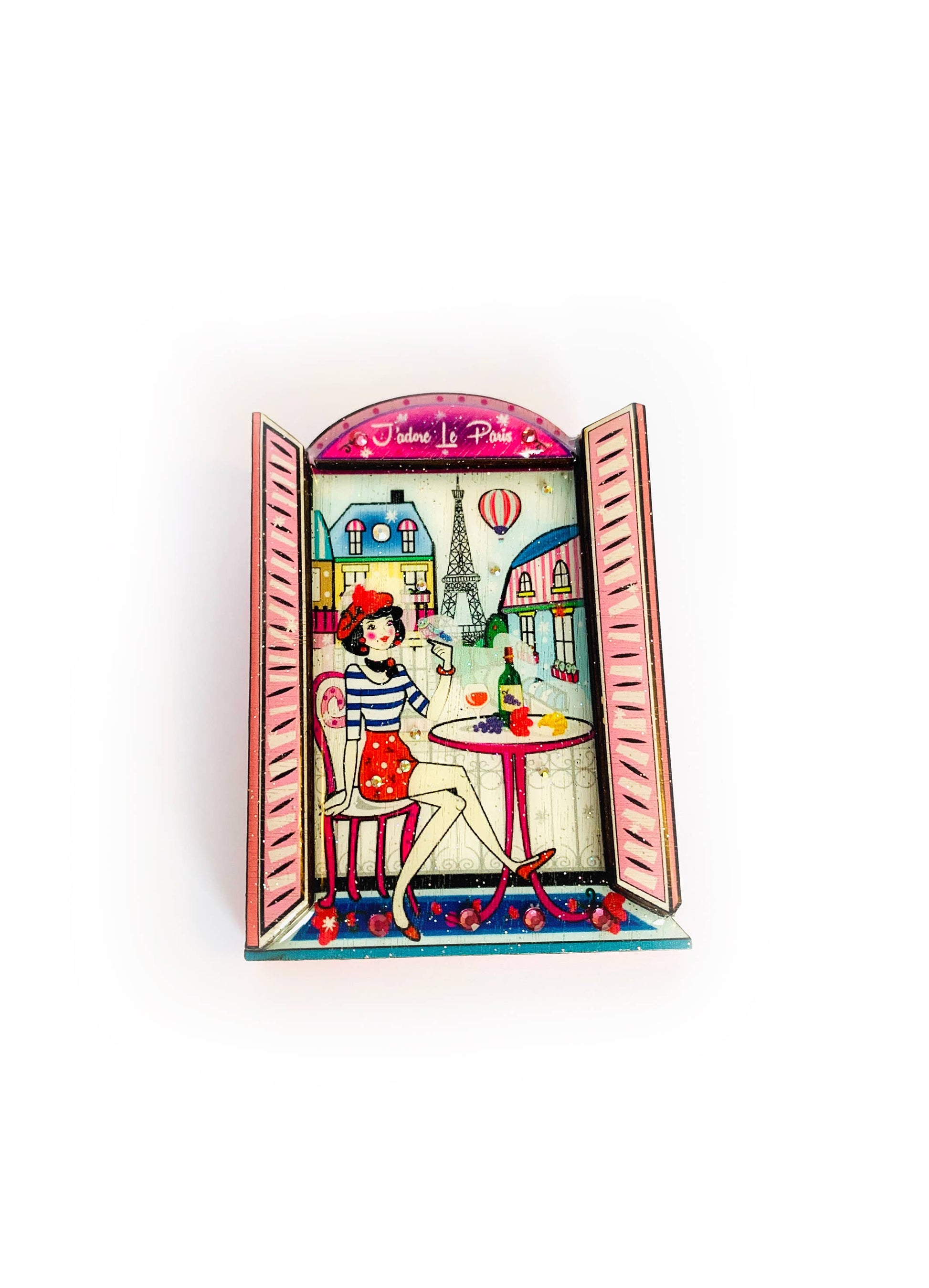 Oh la la Paris Scene Brooch by Rosie Rose Parker Quirks!