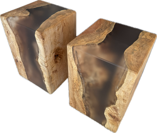 Two Chunky End Tables