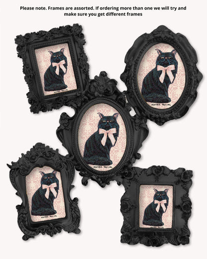 Black Persain Cat - Mini framed print