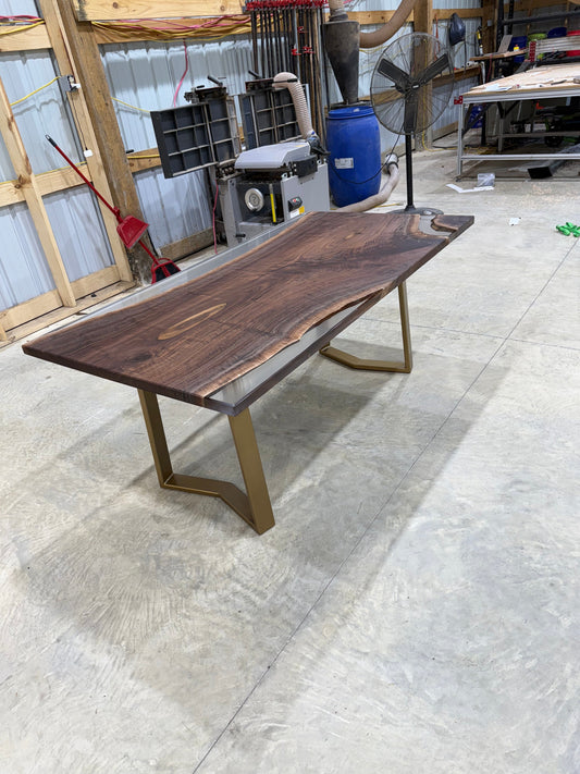 72x38 Walnut Slab Clear Cast