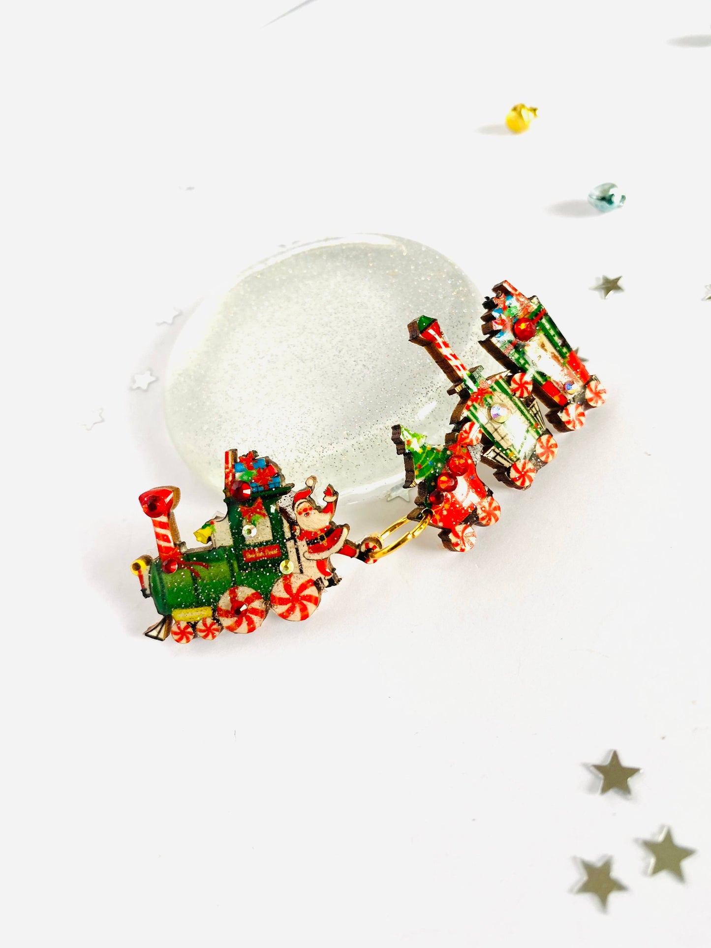 Christmas Train Brooch by Rosie Rose Parker