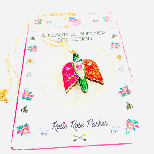 Pretty Bird in Flight Necklace by Rosie Rose Parker Quirks!