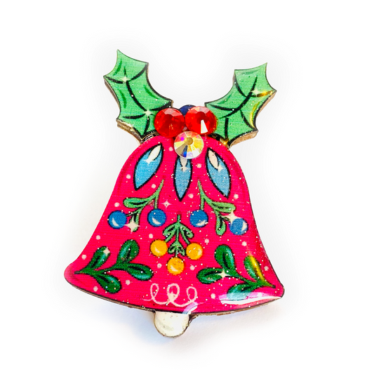 Christmas Bell Brooch by Rosie Rose Parker Quirks!