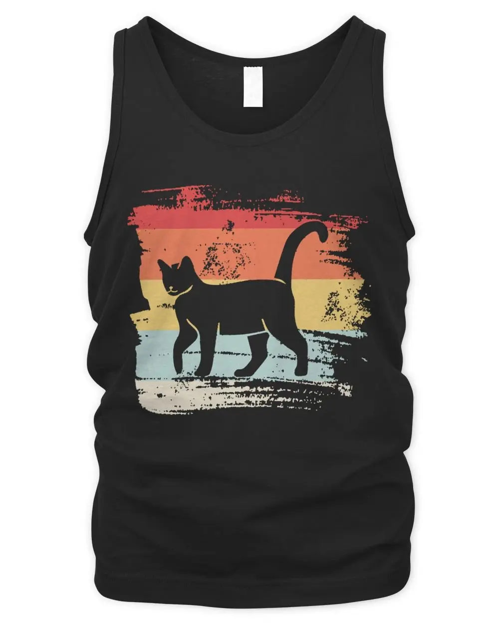 Retro T- Shirt Cat Retro Men's Tank Top Creative Freedom Collective