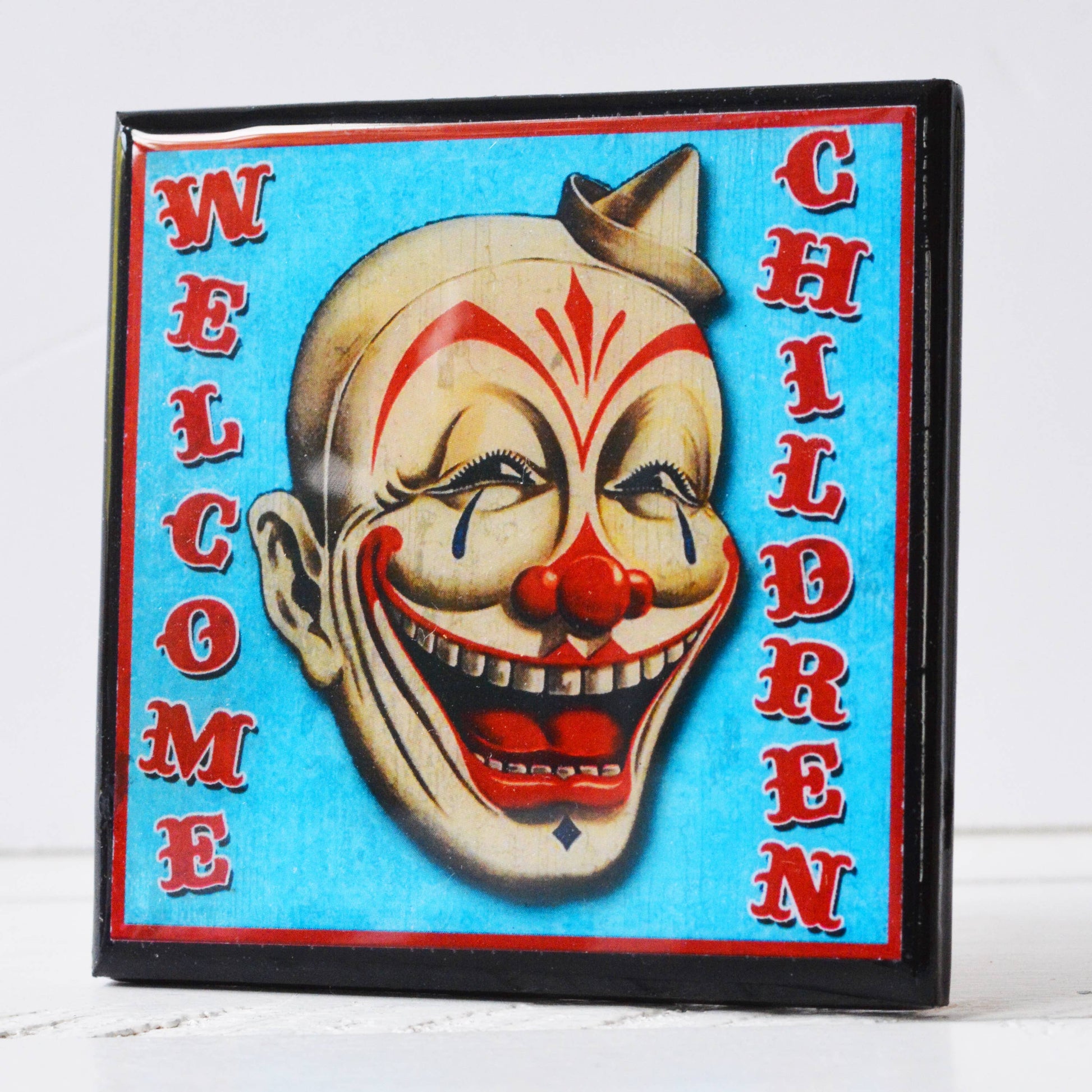Creepy Clown Halloween Drink Coaster Set Quirks!