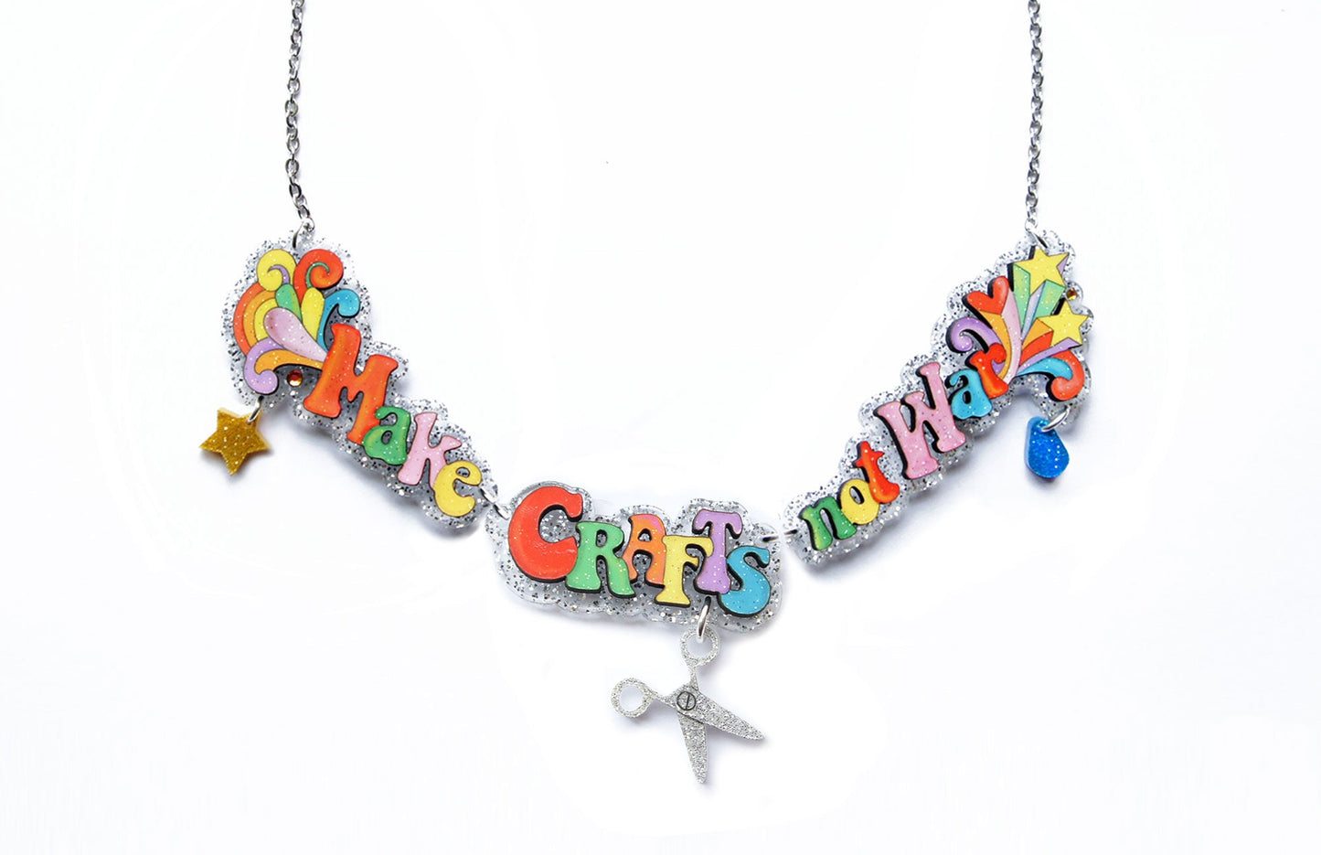 Make Music Not War Necklace by Laliblue