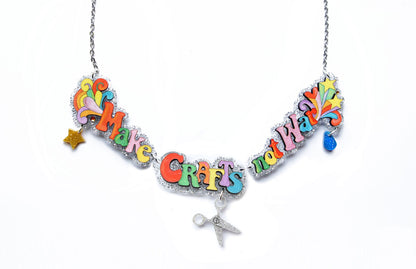 Make Music Not War Necklace by Laliblue