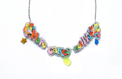 Make Music Not War Necklace by Laliblue