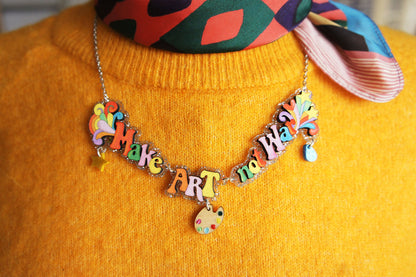 Make Music Not War Necklace by Laliblue