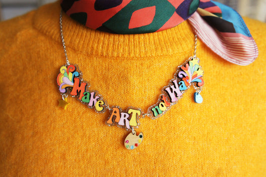 Make Music Not War Necklace by Laliblue