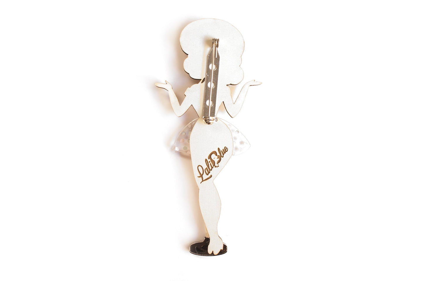 Pin Up Singer w/ Victrola Brooch by Laliblue
