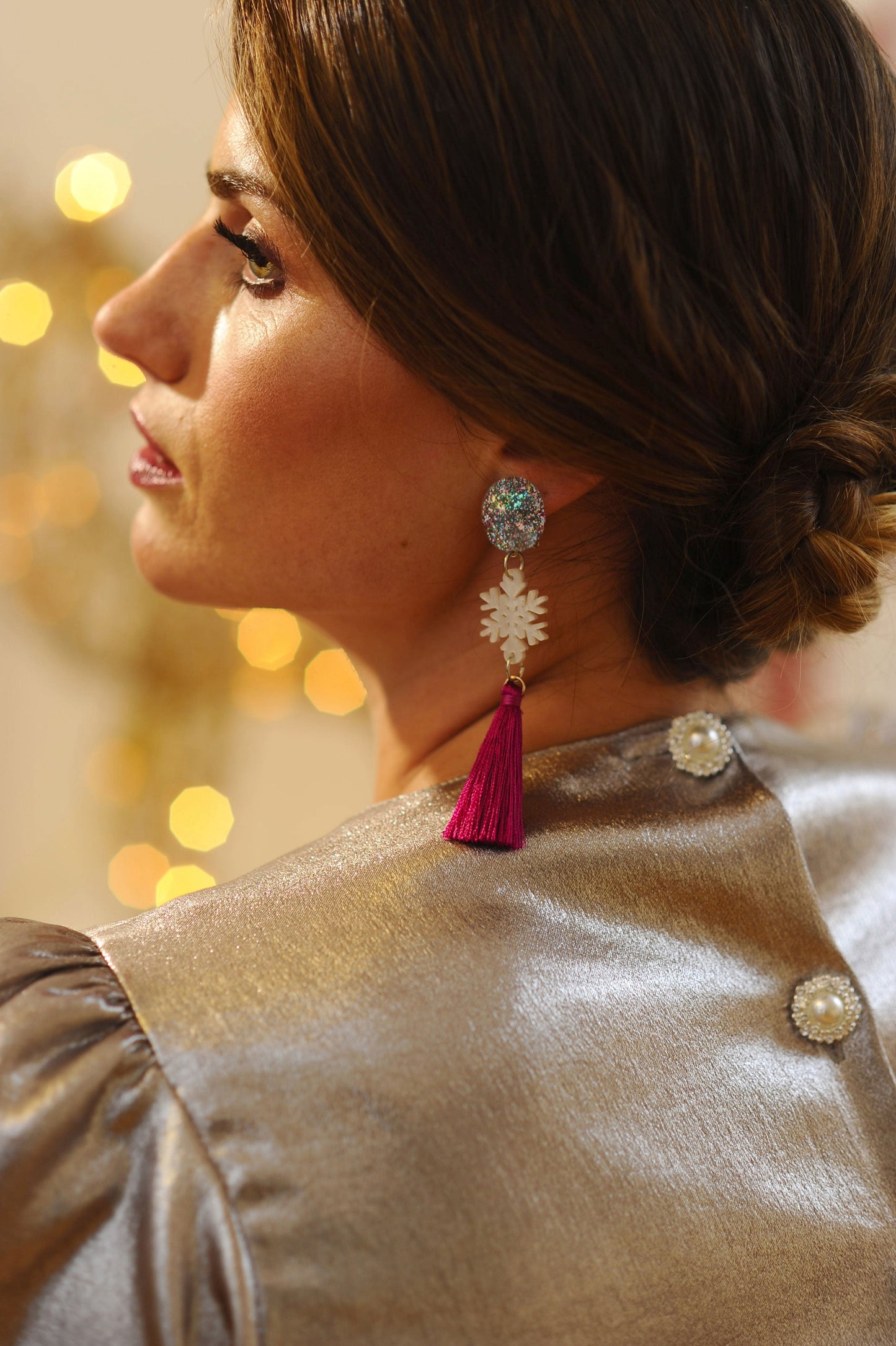 Snow Star Earrings by Laliblue