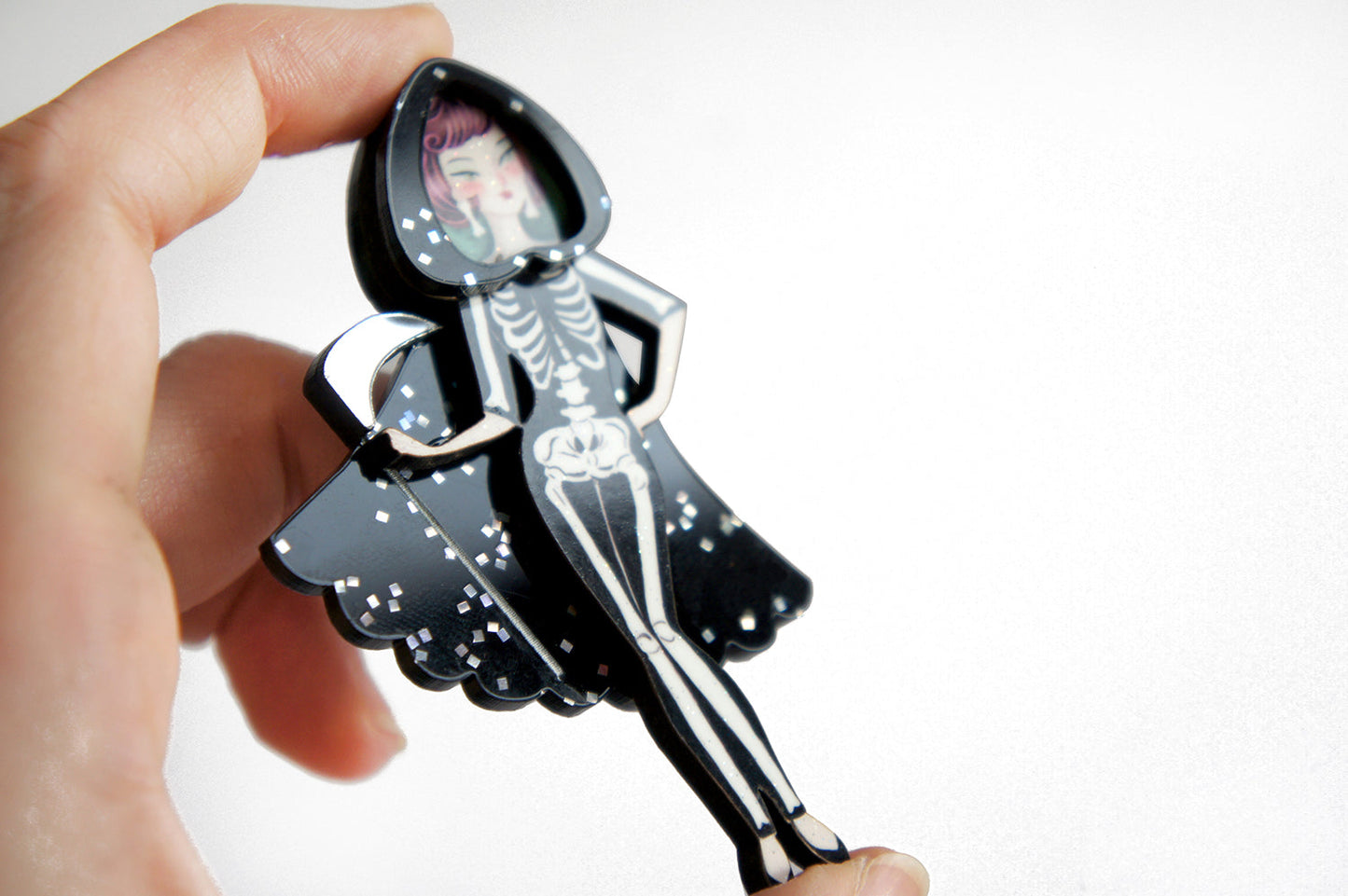 Death Girl Brooch by Laliblue