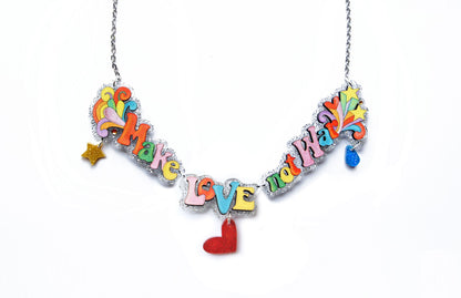 Make Music Not War Necklace by Laliblue