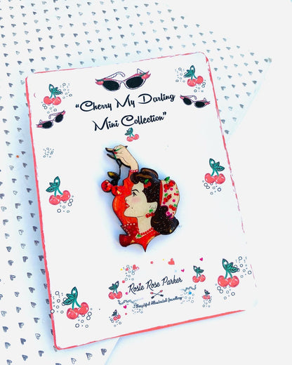 Cherry My Darling Mini Brooch by Rosie Rose Parker Quirks!