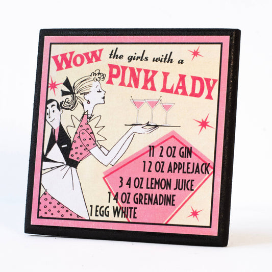 Retro Cocktail Recipe Drink Coaster Set Quirks!