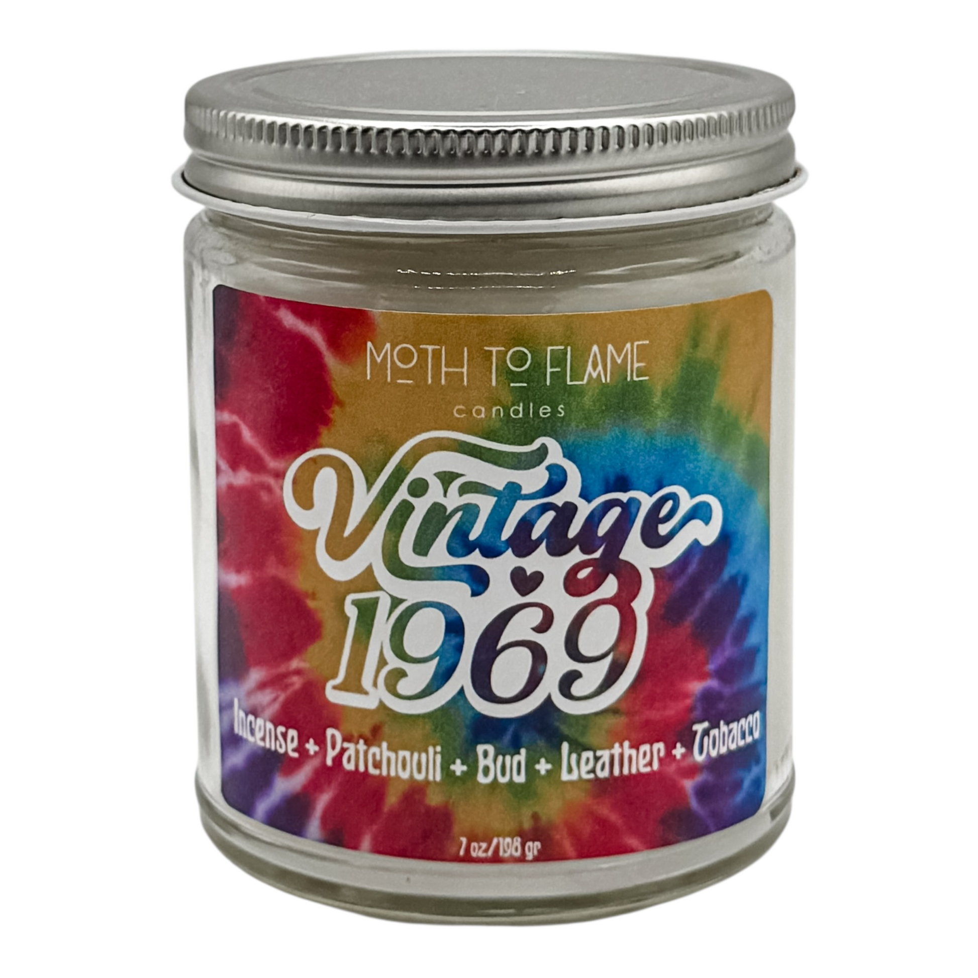 Vintage 1969 – 7 oz / 12 oz Candle Moth to Flame Candles