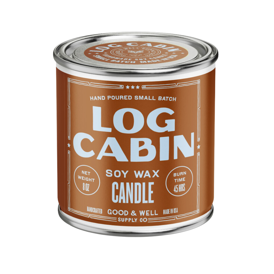 Log Cabin Happy Place Candle Good & Well Supply Co.