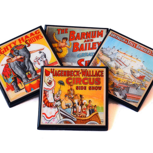Circus Poster Coaster Set Quirks!
