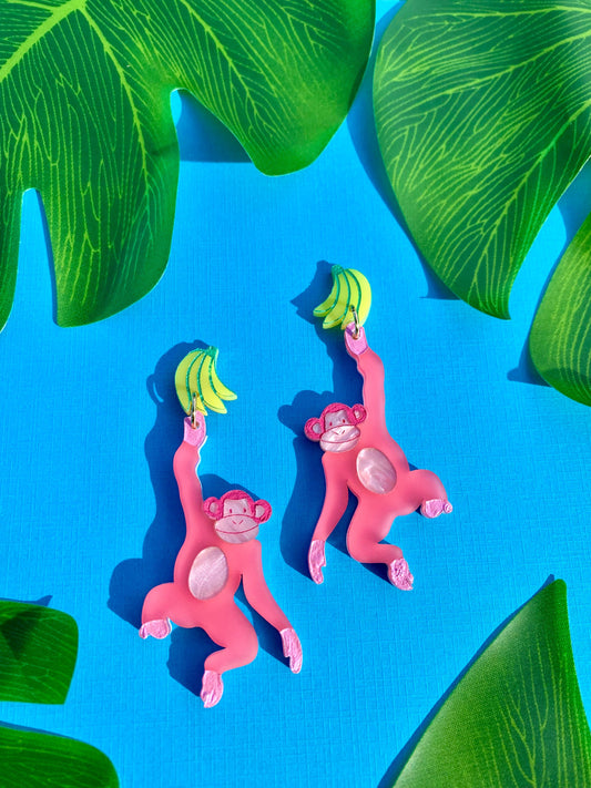 Monkey Business Acrylic Earrings Quirks!