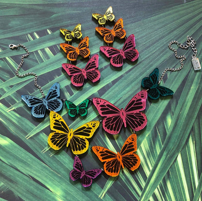 Mirrored Rainbow Butterfly Statement Necklace Quirks!