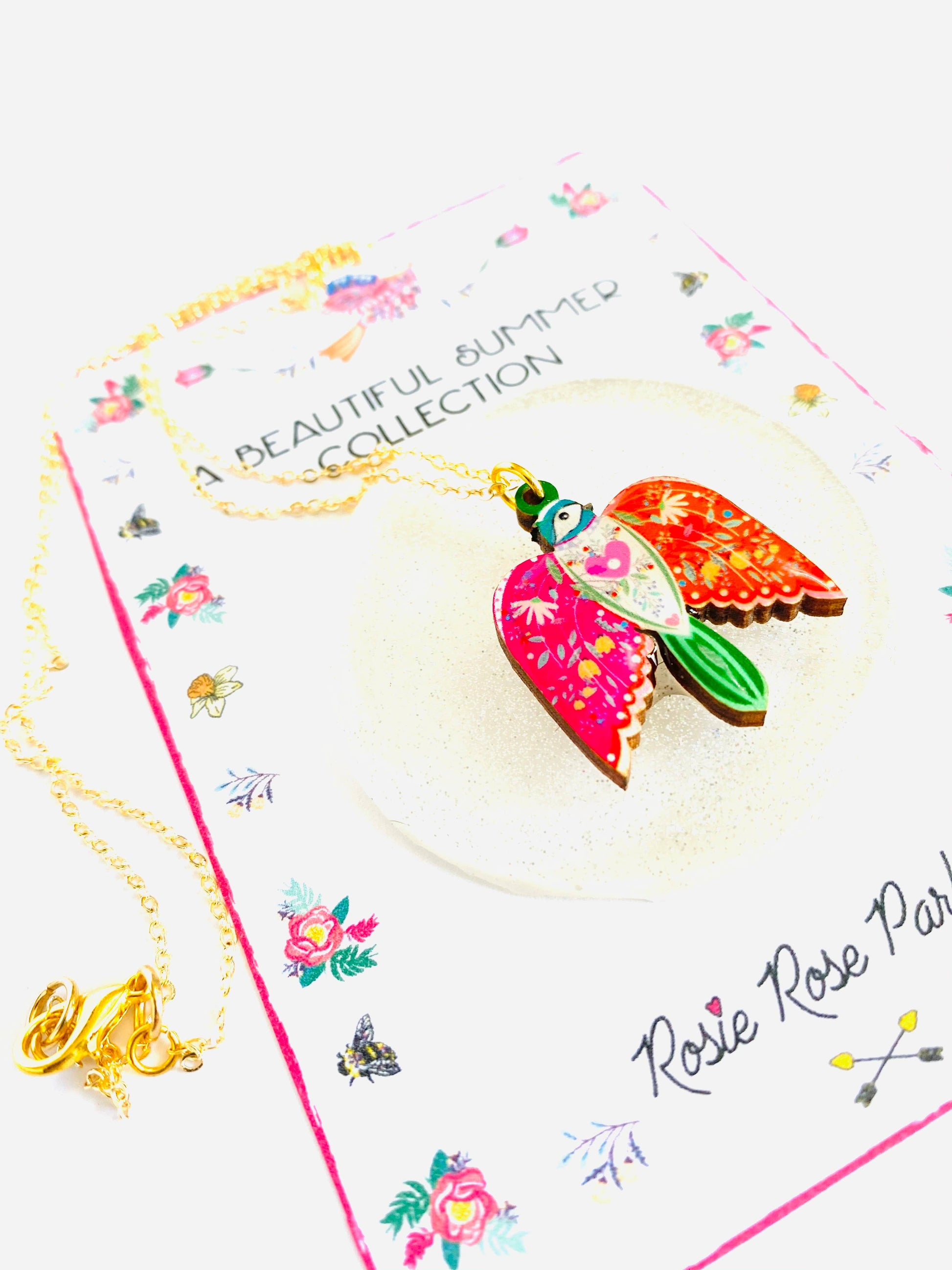 Pretty Bird in Flight Necklace by Rosie Rose Parker Quirks!