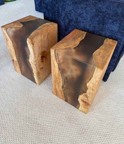 Two Chunky End Tables