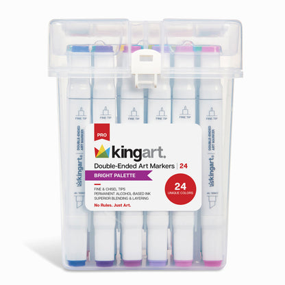 Double-Ended Alcohol Markers - 24 Bright Colors