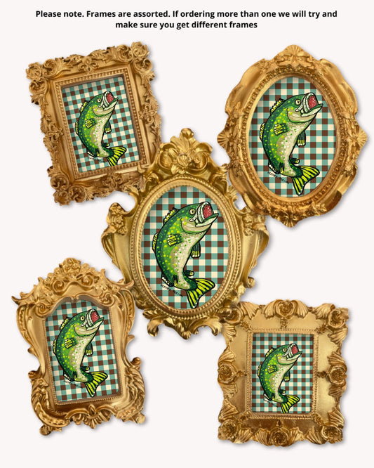 Bass Fish - Mini framed print