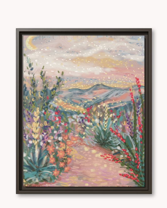 Serene Southwest Framed Canvas Print