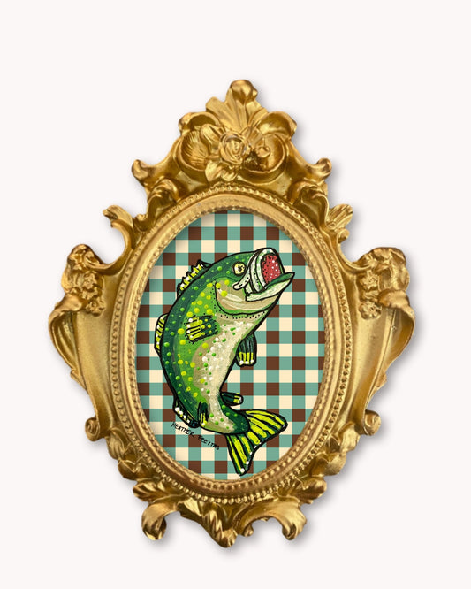 Bass Fish - Mini framed print