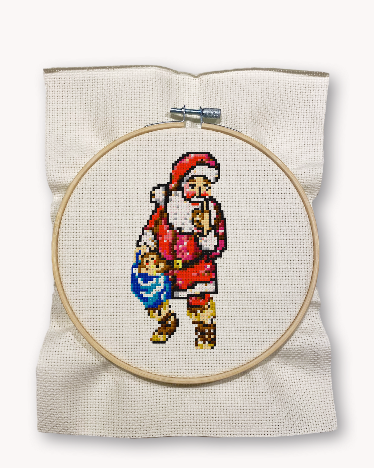 Santa Cross Stitch Kit ( LG 5 inch )