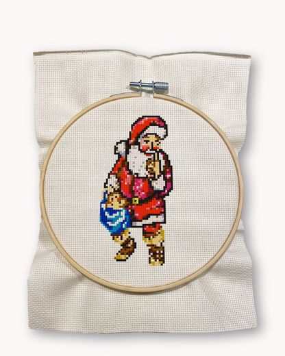 Santa Cross Stitch Kit ( LG 5 inch )