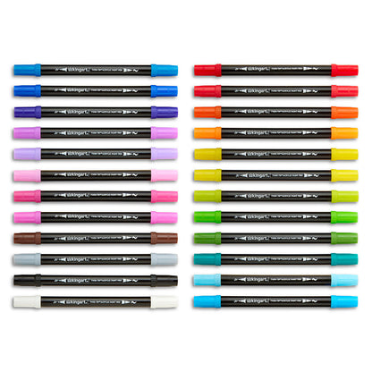 Dual Tip Acrylic Paint Pens - 24 Colors