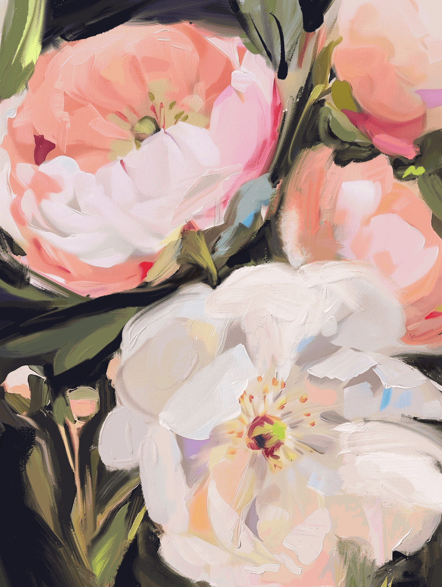 A Soft Blooming Art Print – Gentle & Serene Wall Decor