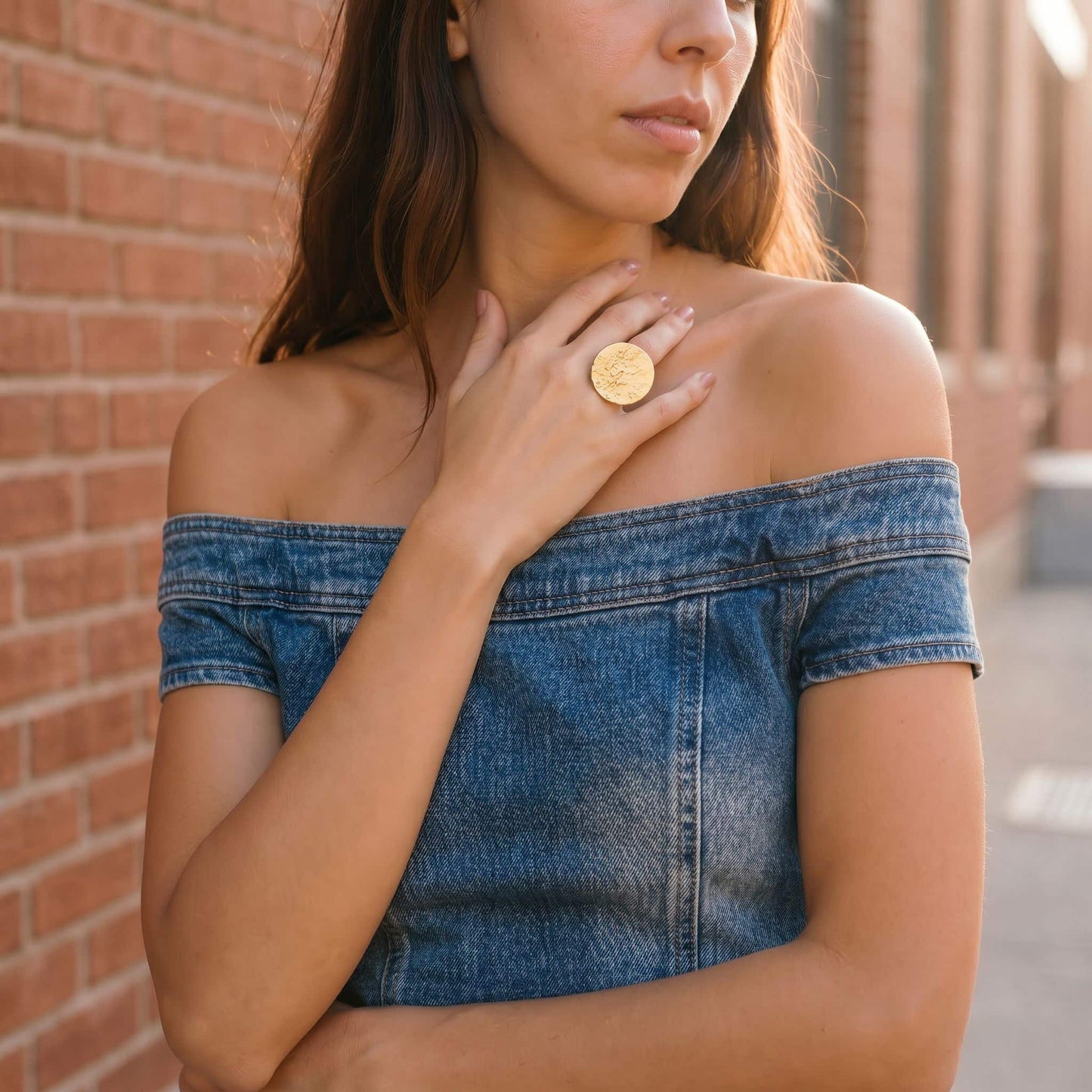 Mwanzo Circular Large Disc Ring for Women