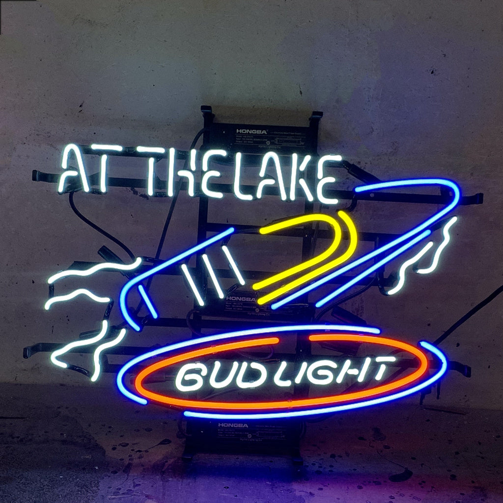 Yacht At The Lake Bud Light Neon Light Sign Neon Signs Land