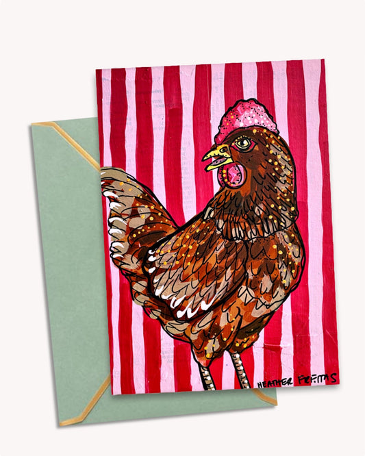 Brown Chicken - Greeting Card / Fine Art Print