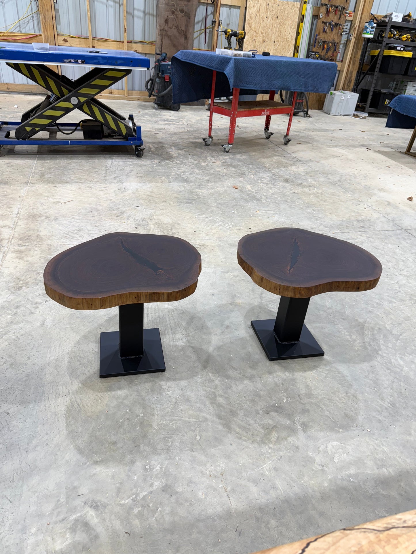 Walnut Cookie Side Tables