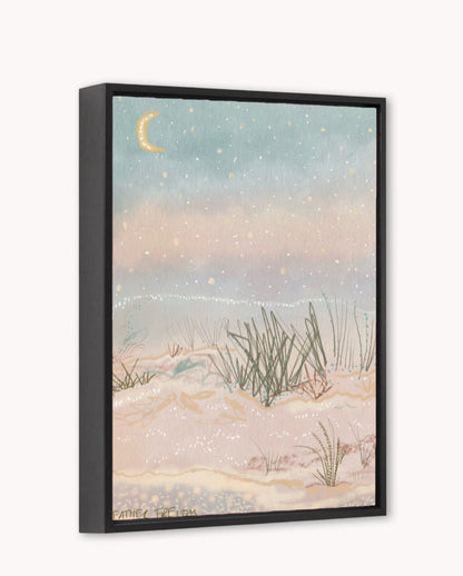 Salt Framed Canvas Print