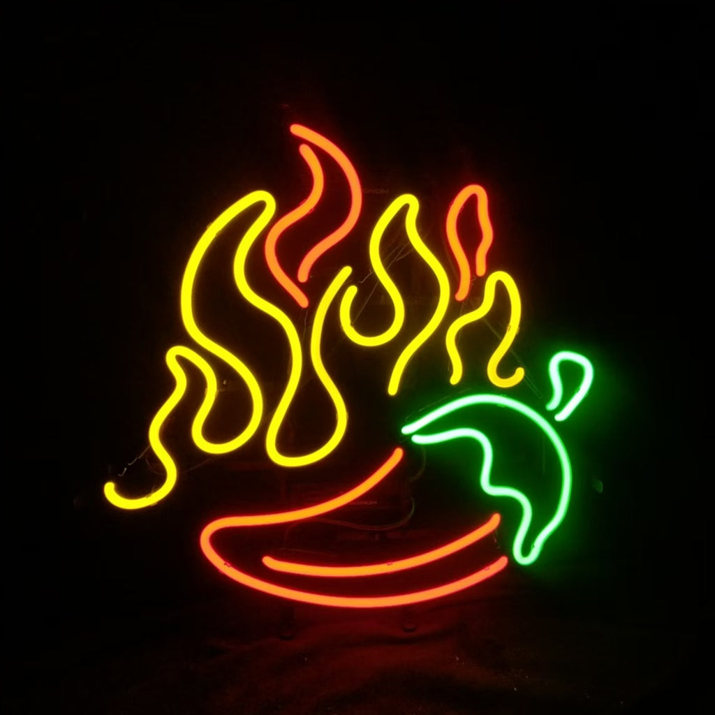 Fire BBQ Pepper Neon Signs Neon Signs Land