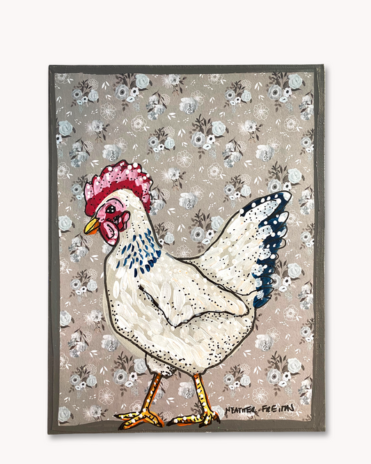 Floral Chichen ( Original Painting ) Heather Freitas
